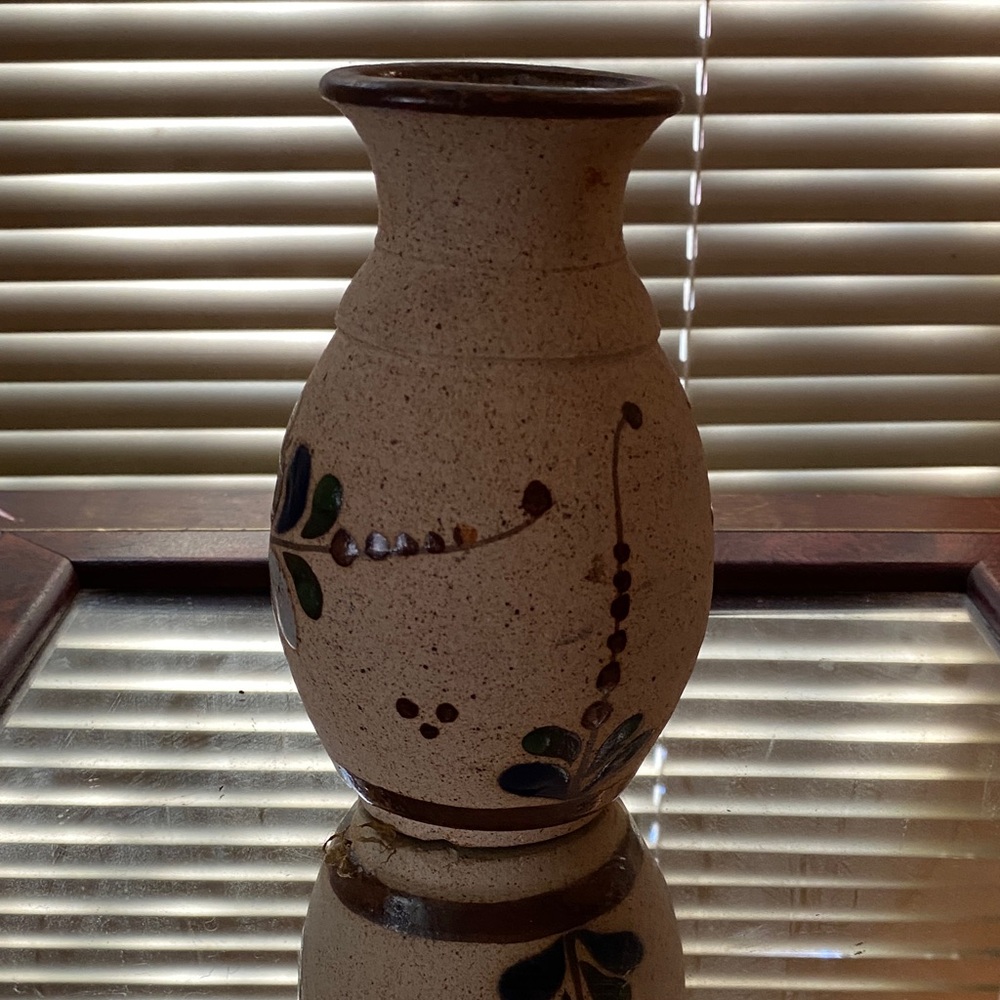 Handcrafted Floral Ceramic Vase - Picture 2 of 4